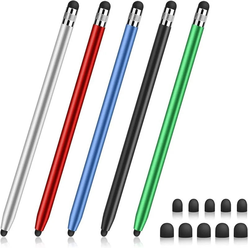 Universal Pencil Double Silicon Head Touch Capacitive Screen Stylus Qme