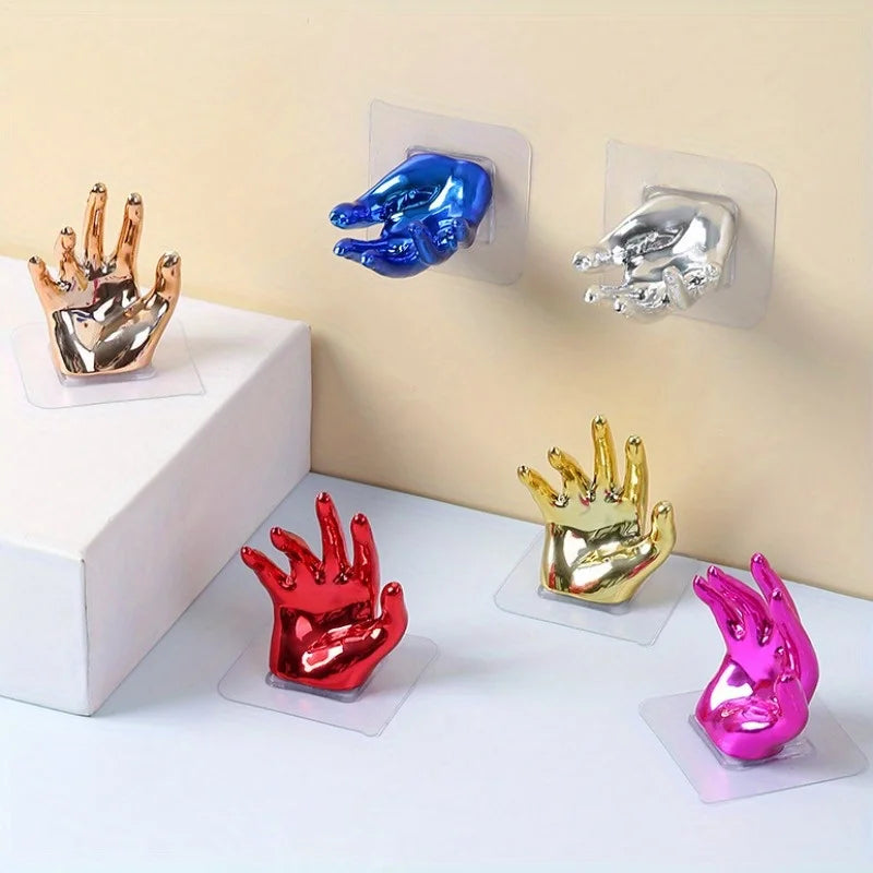 Creative Wall-mounted Display Rack For Storing Hair Accessories, Strong Adhesive Hooks For Hanging Without Drilling Holes Qme