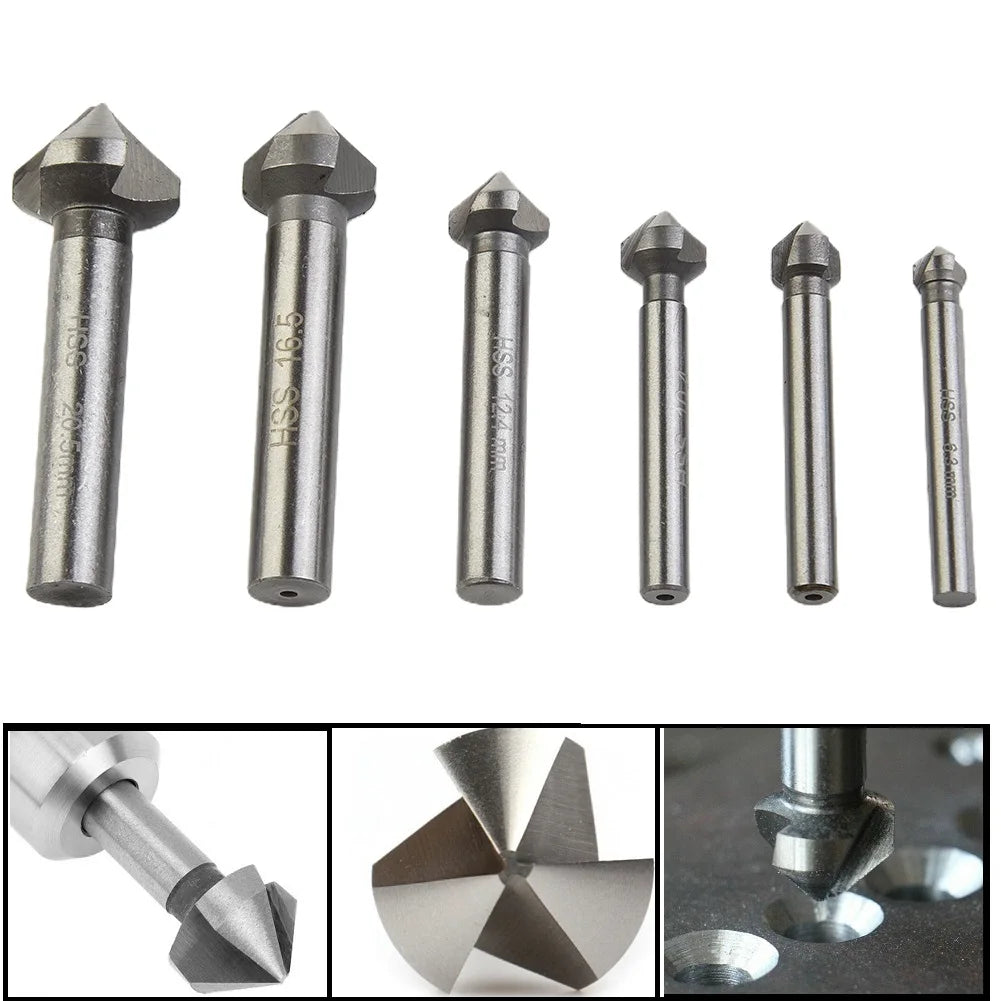 1 3 Flute Countersink Drill Bit 90 Degree Chamfering Tools Chamfer Qme