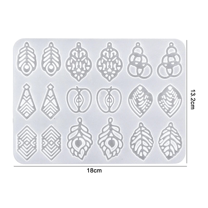 Earring Resin Silicone Molds Pendant Epoxy DIY Craft Women Earrings