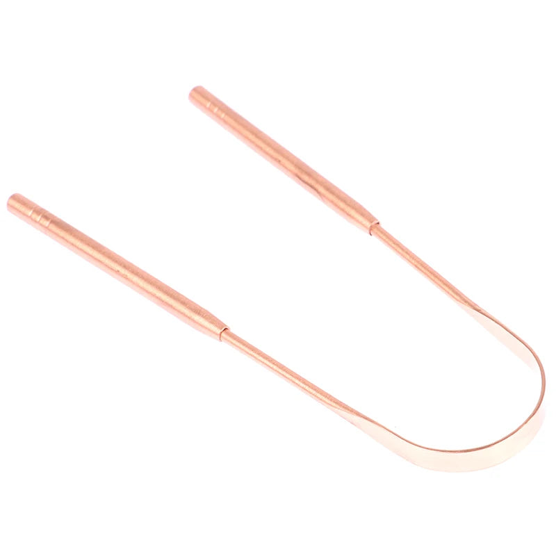 Copper Tongue Scraper Cleaner Toothbrush Dental Oral Care Hygiene Qme 1