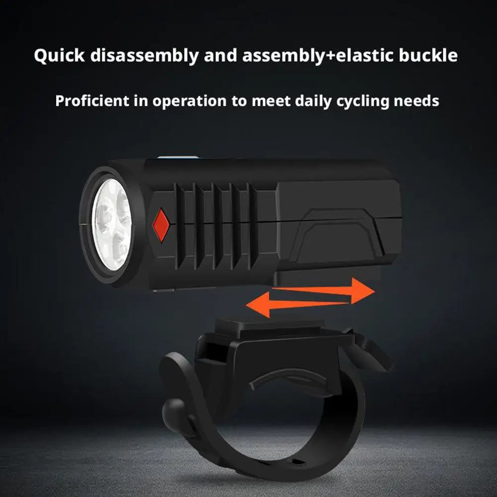 Super Bright Bicycle 3 LED Light USB Type-C Rechargeable Outdoor Waterproof Portable Bicycle Flashligh Mountain Bicycle Lamp Qme