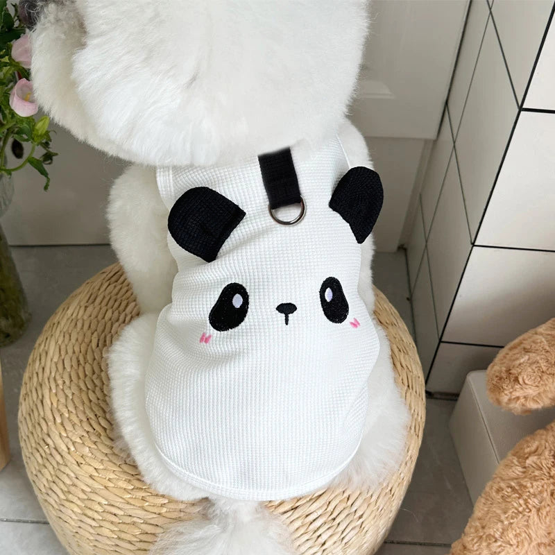 Traction Buckle Suitable Spring Summer Dog Cat Vest Cute Pet Qme 2XL white