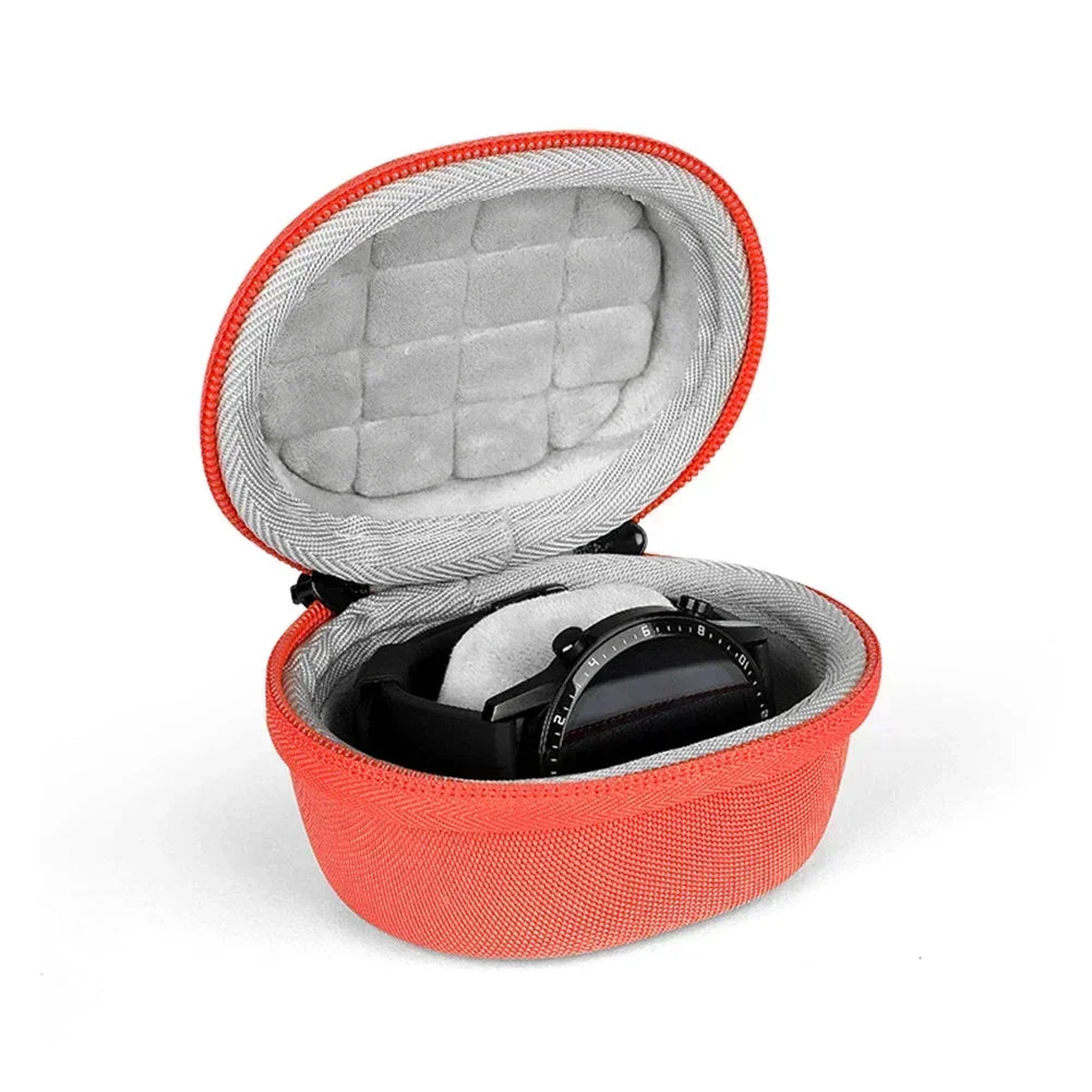 1-2Pc Travel Case Portable Storage Box For Single Watch Shock And Impact-resistant For Wristwatches Smart Watches Watch storage Qme 0433 Orange