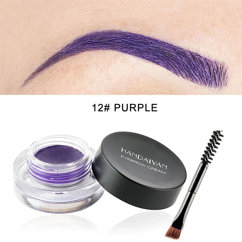 Matte Golded Eyebrow Enhancer Dye Gel Tint Set Waterproof Colour Quick Dry Dyeing Brow Tattoo Tinted Cream Brow Makeup Cosmetic Qme 12