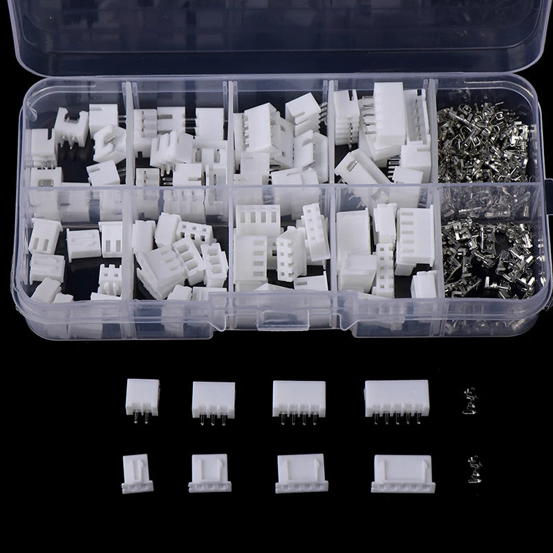 230pcs/box XH 2.54 2p 3p 4p 5pin 2.54mm Pitch Terminal Kit JST Connector. Qme