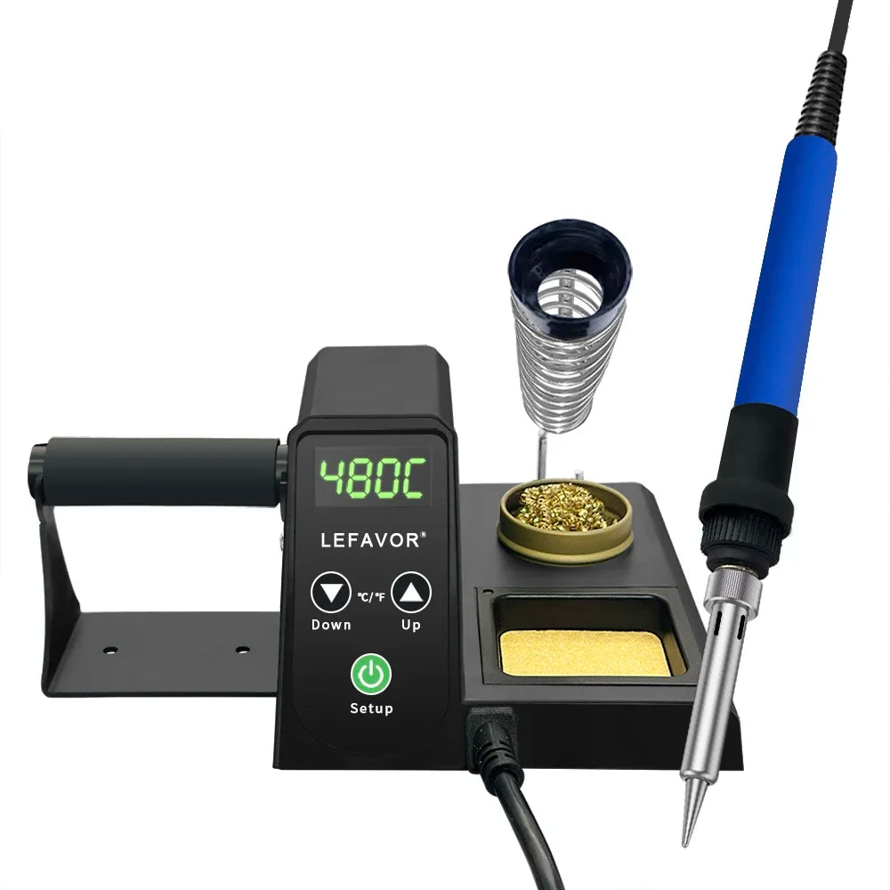 60W Digital Soldering Iron Station Temperature Adjustable LED Display Qme