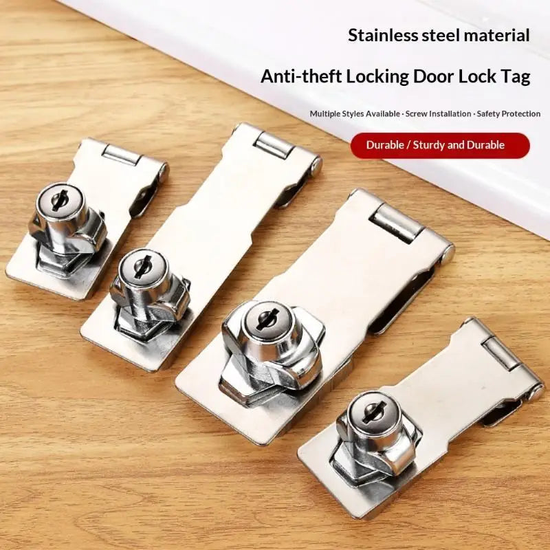 Stainless Steel Locking Hasp Latch Anti-theft Low Maintenance Durable Qme
