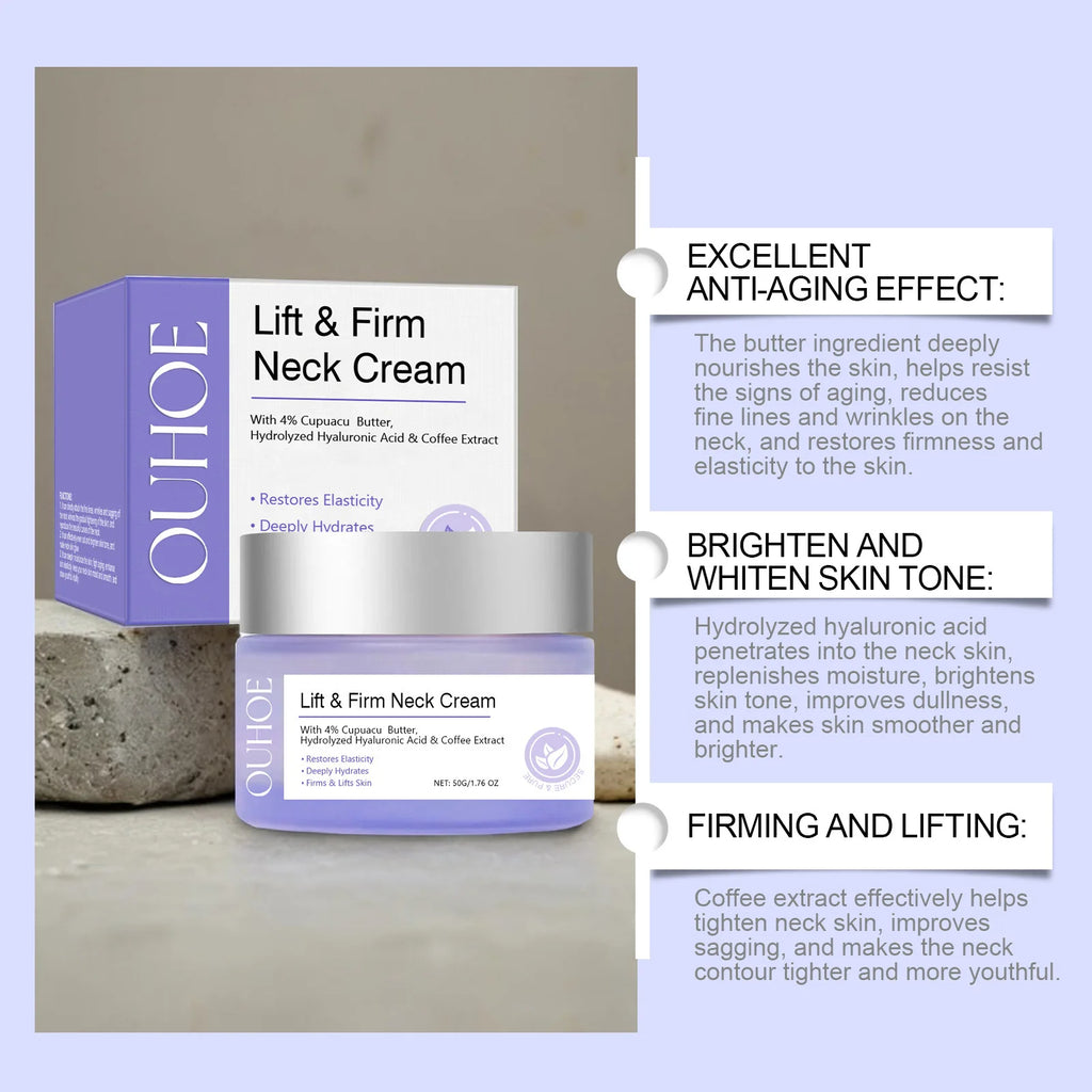 Tighten Lift Neck Cream Firming Reduce Fine Lines Brightening Nourish Smoothing Lasting Moisturize Neck Rejuvenation Care Lotion Qme