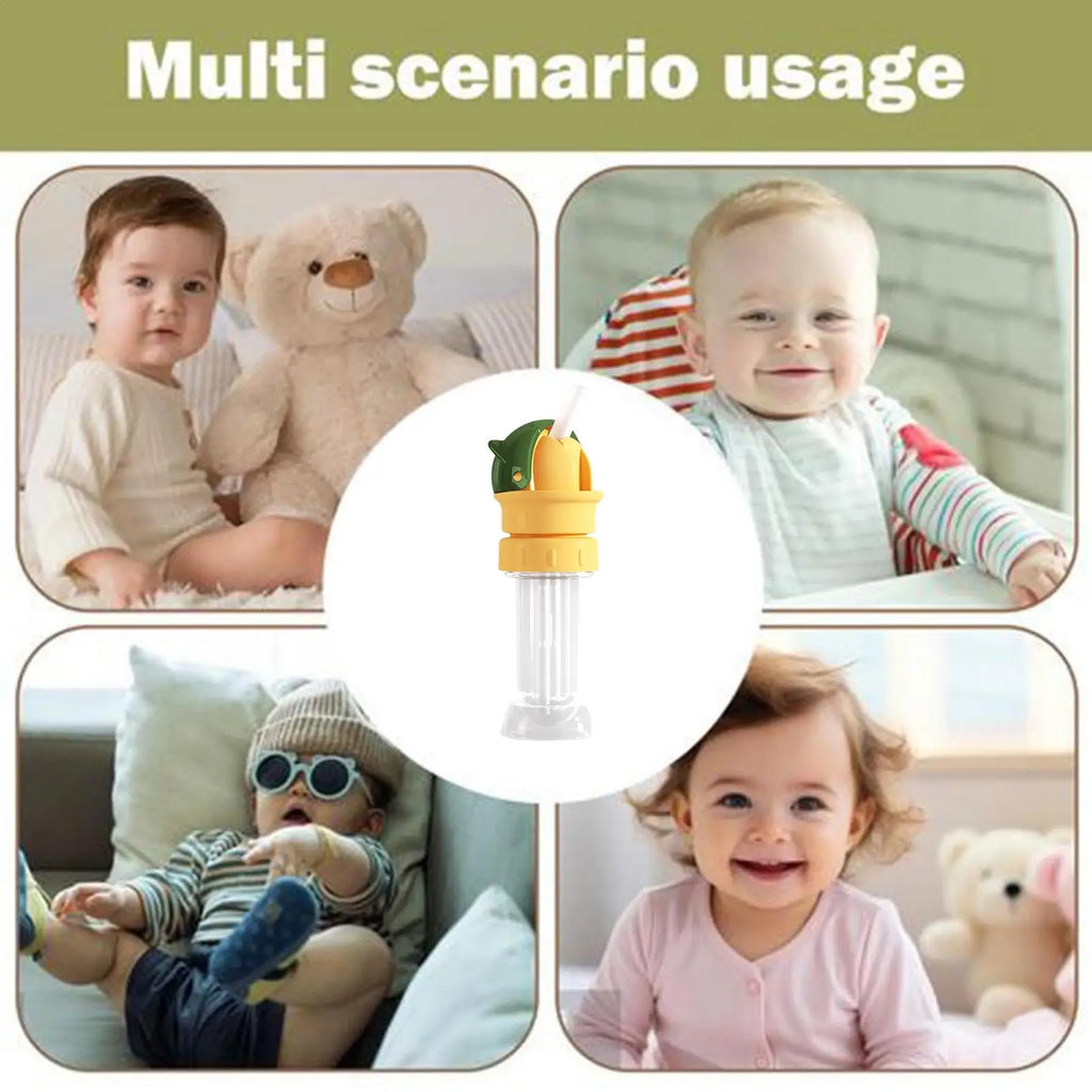 Water Bottle Cap Straw Universal Reusable Adapter Home Travel Car Qme