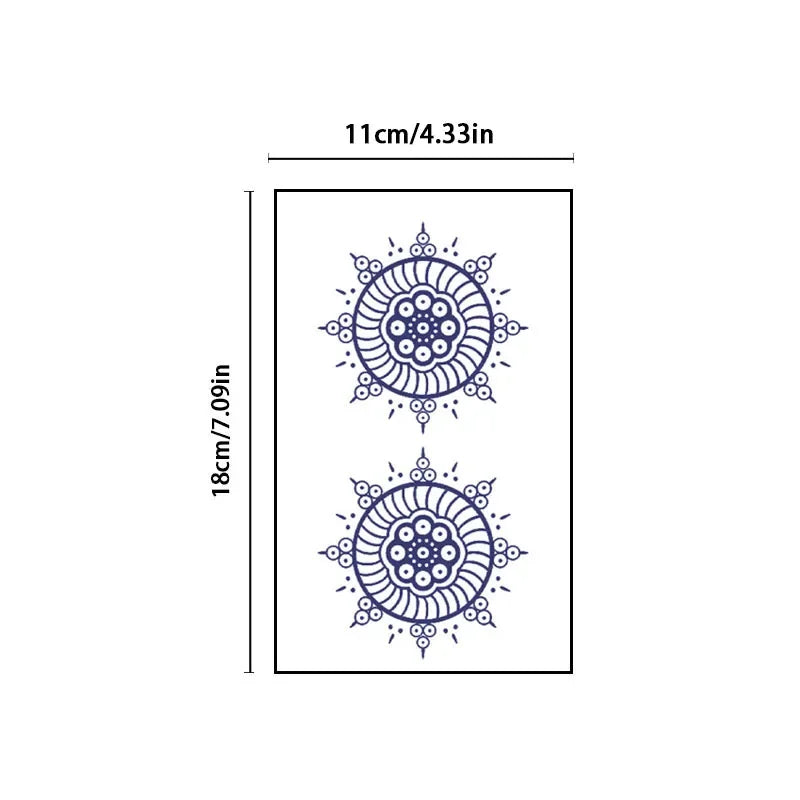 Herbal juice circular pattern breast patch sexy temporary sticker waterproof and sweat proof tattoo sticker trendy style Qme HC-710