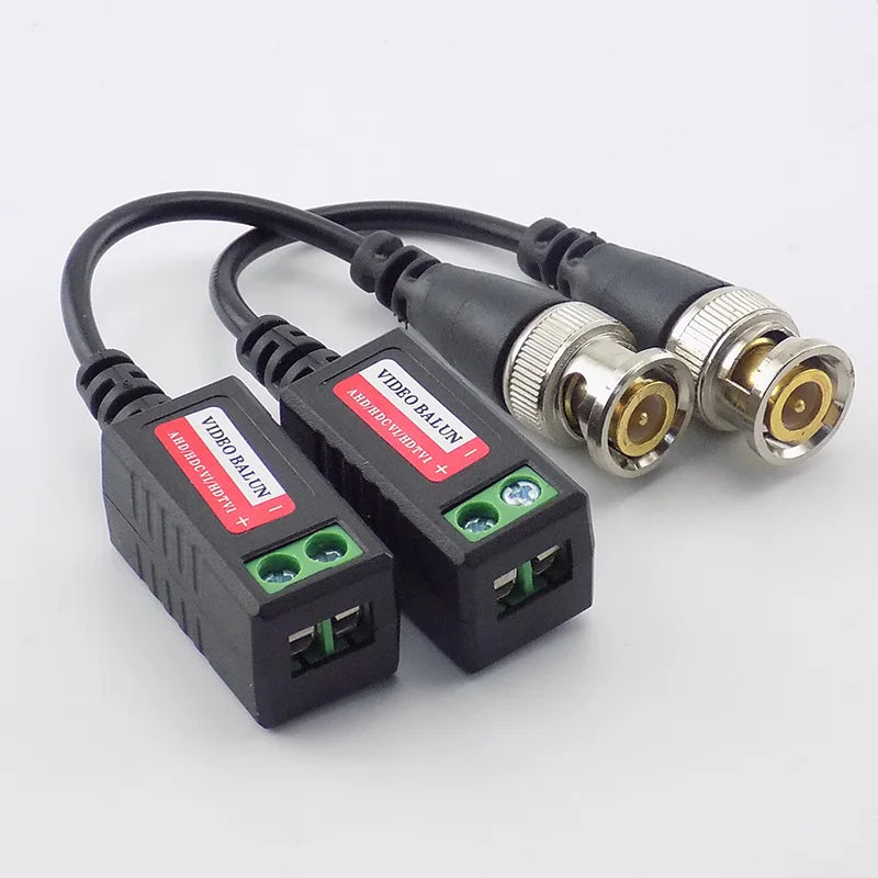 4pcs 8MP BNC CCTV Coax Video Balun Transmitter For 4K AHD/HD-CVI/TVI/CVBS Signal Transmission Passive Twisted Pair Qme
