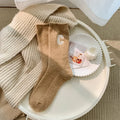 Luxury Women Wool Socks Warm Winter Thick Cashmere Casual Japanese Fashion Solid Color Comfortable Home Sock Long High Quality Qme Khaki One Size