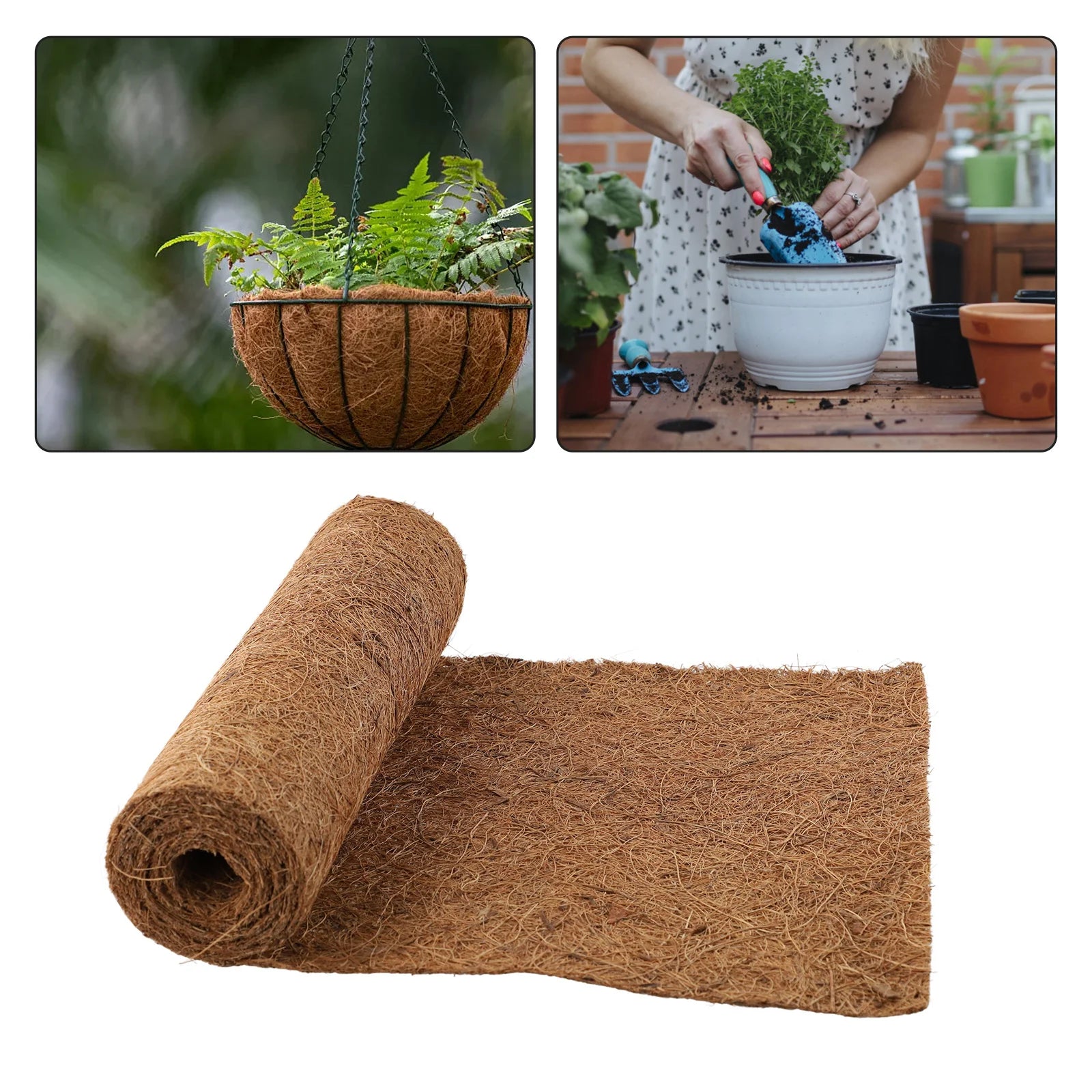 Coconut Palm Mat Carpet Floor Mat Door Mat Coir Mat Soft Natural Coconut Palm Fiber Liner Bulk Roll Flower Basket Flowerpot Qme