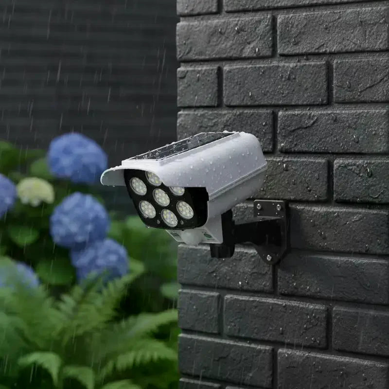 1Pc 77LED Solar Motion Sensor LED Light Outdoor Dummy Camera Wireless Security Flood Light Waterproof Lamp For Home Garden Qme