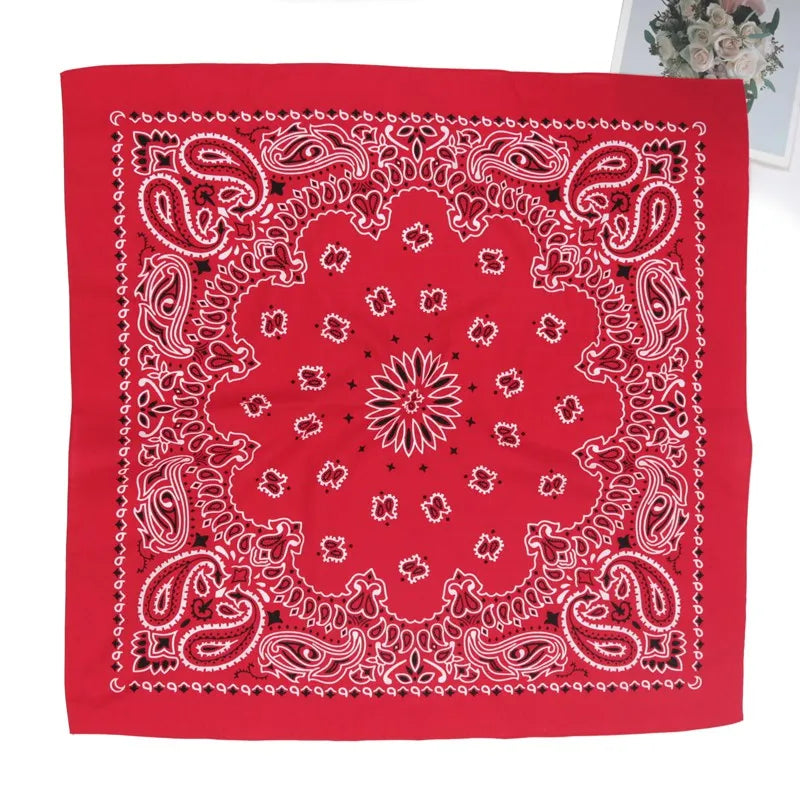 Oversized Hip Hop Cashew Cotton Large Square Bandana Scarf Riding Qme A3