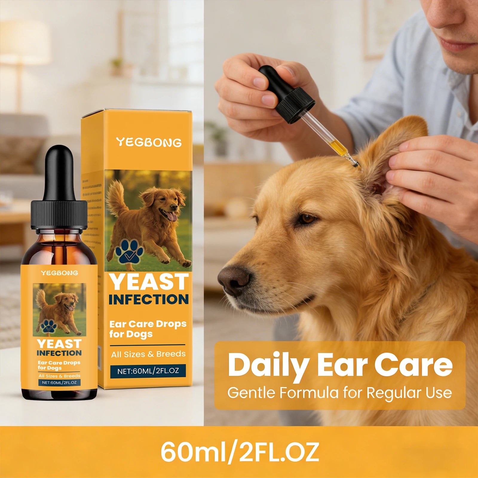 Dogs Ear Care Drops Effectively Removing Earwax Eliminating Odor Relieving Ear Itching Discomfort Gentle Formula Pet Ear Cleaner Qme Default Title