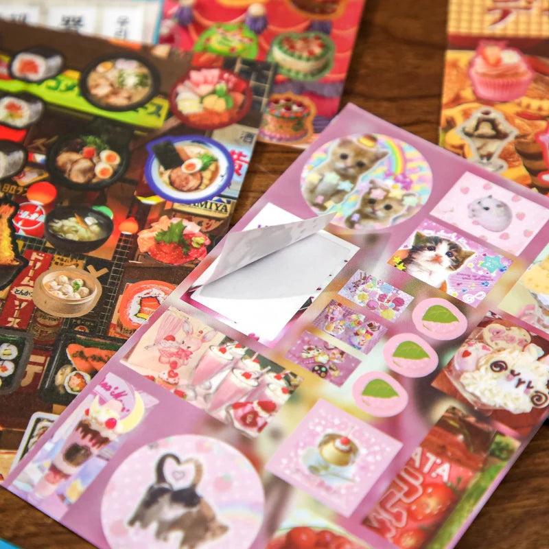 20 Sheets/Bag Old School Vintage General Store Theme Die-Cut Mixed Material Sticker Set for DIY Journal Scrapbooking Qme