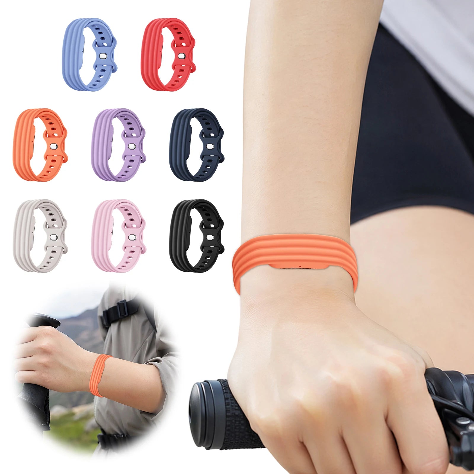 Silicone Sport Band For Google Fitbit Air Outdoor Armor Sports Strap Adjustable Buckle Replacement Straps for Everyday Wear Qme