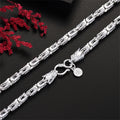 Popular Brands Solid Sterling Silver Lovely Necklace for Men 8MM Chain Round Faucet Dragon 60cm Fashion Jewelry Wedding Gifts Qme Default Title