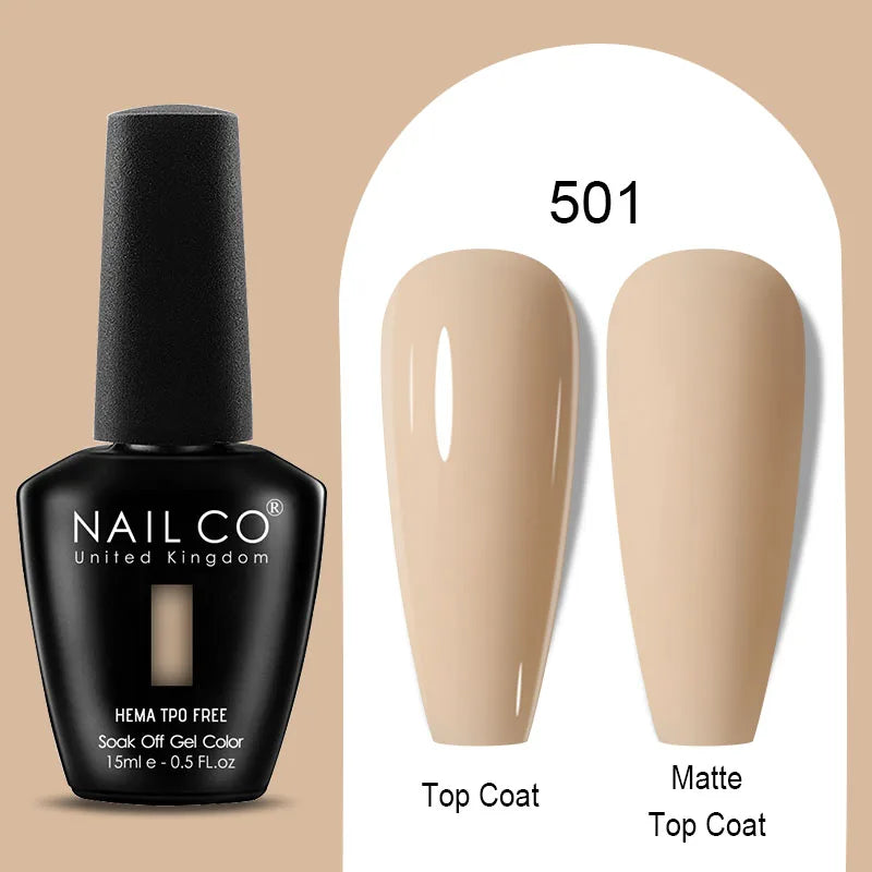 Nailco Jelly Gel Nail Polish Transparent Varnishes 44 Colors Red Pink