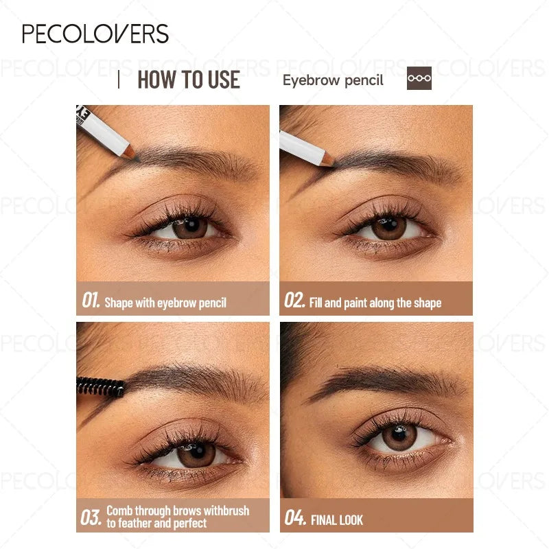 Eyebrow Pencil Fill Gaps Waterproof Sweatproof Long-lasting Qme