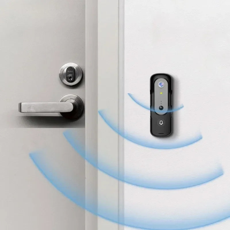 Two Way Voice Video Intercom System 120 Degree Viewing Angle Wireless Video Doorbell Camera Wireless Video Doorbell Qme