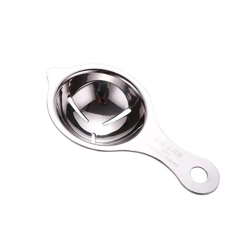 Stainless Steel Egg White Yolk Separator Tool Baking Accessories Kitchen Tool Egg Divider Baking Cooking Hand Egg Gadget Qme 1PCS
