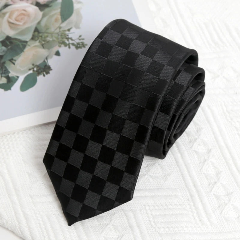 Black Stripe Tie Cufflink Cravat Bowtie Set Wedding Ties Gifts for Men Handky Elegant Necktie for Designer Business Accessories Qme D-1