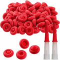20pcs Caulk Cap Glass Glue Tip Sealing Cap Barrel Glue Mouth Protective Cover Caulking Gun Nozzles Cap Red Caulk Saving Cap Qme Default Title