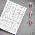 Airbrush Stencil Nails Winter Snowflake Snow Tree Christmas Decors Qme A2