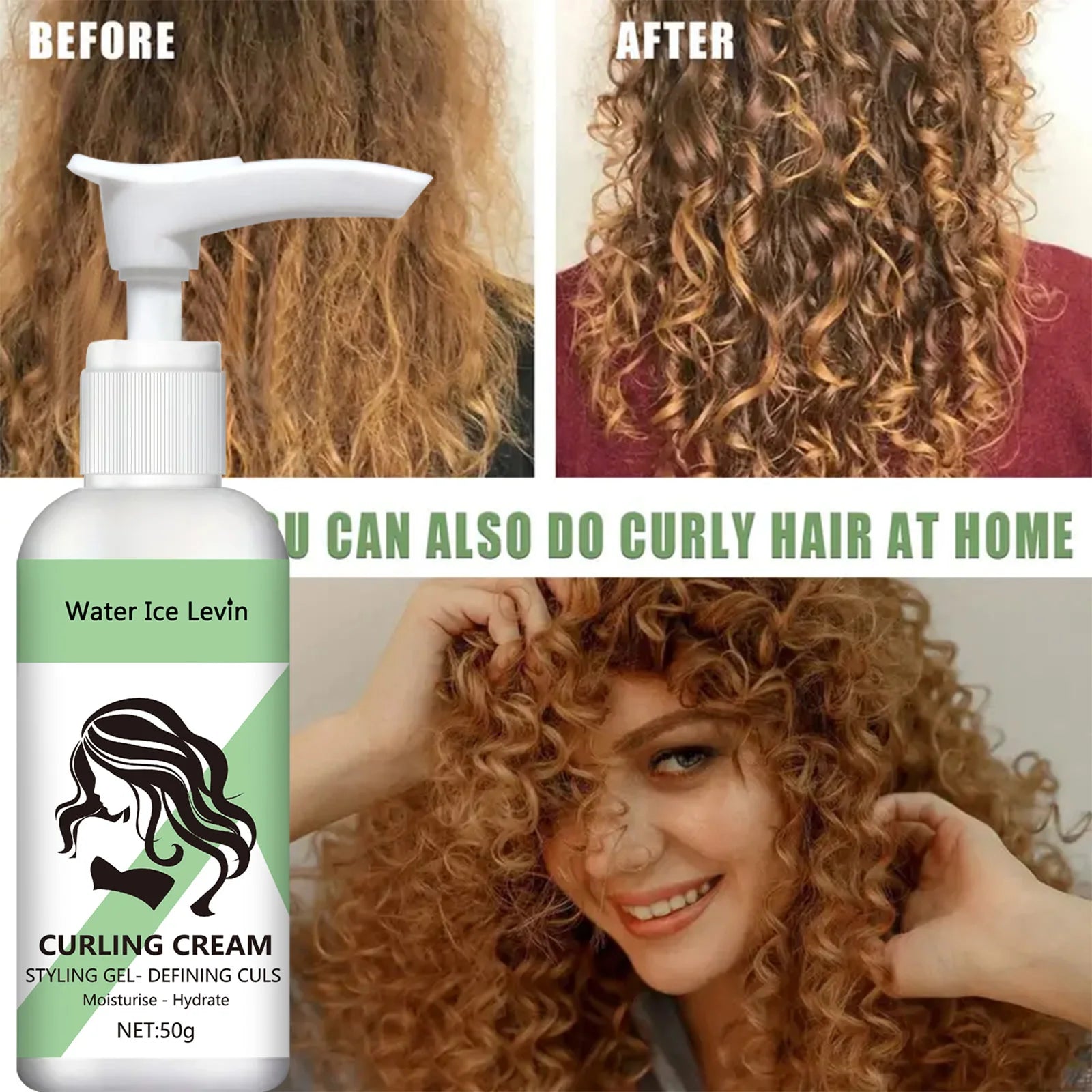 Curly Hair Cream Moisturizing Curly Hair Elasticity Styling Curly Hair Elasticity Conditioner Neutral Suitable for All Hair Types Qme