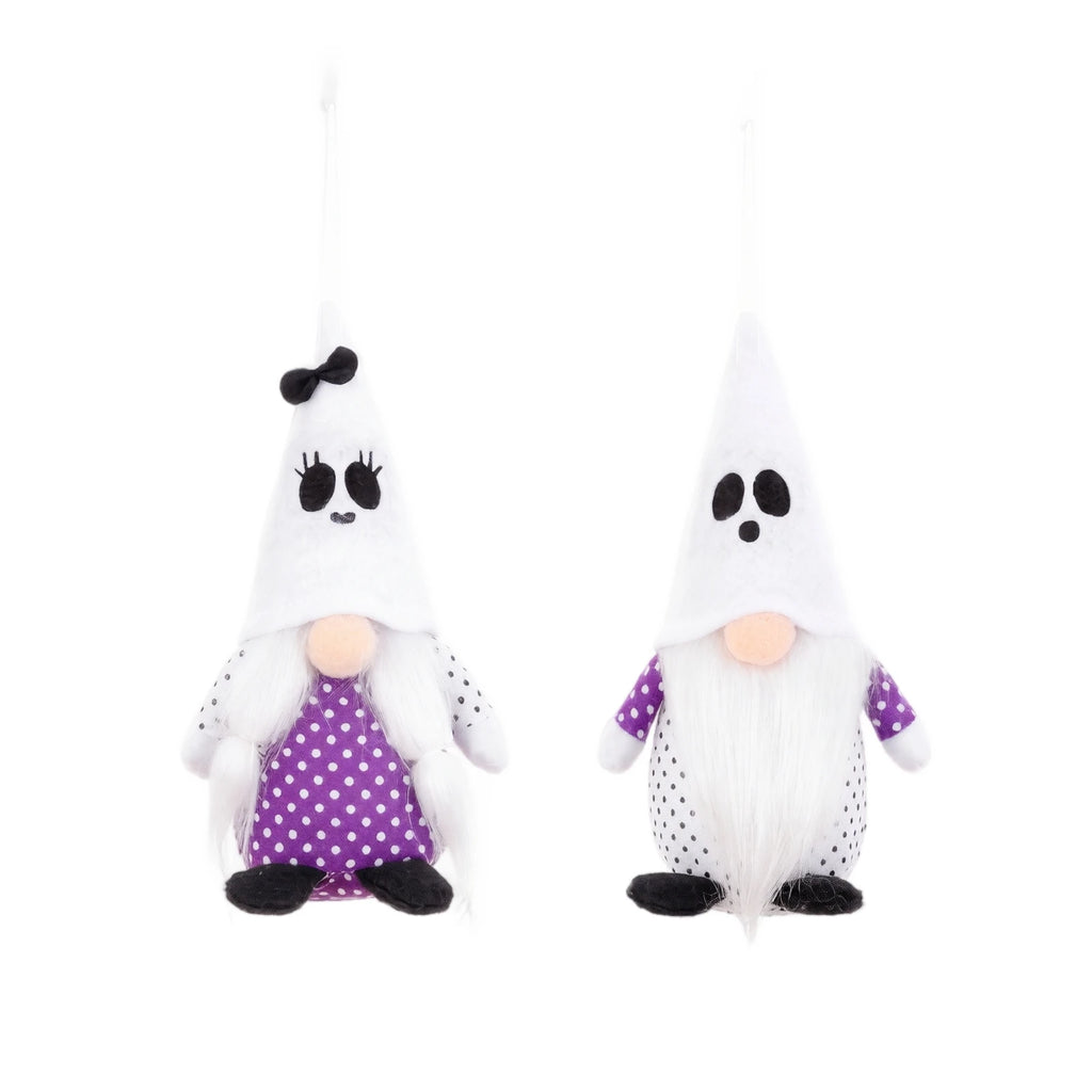2PCS Handmade Fabric Gnome Set Halloween Faceless Gnome Ornaments Holiday Party Table Decor for Living Room Fun Gift Qme color One Size