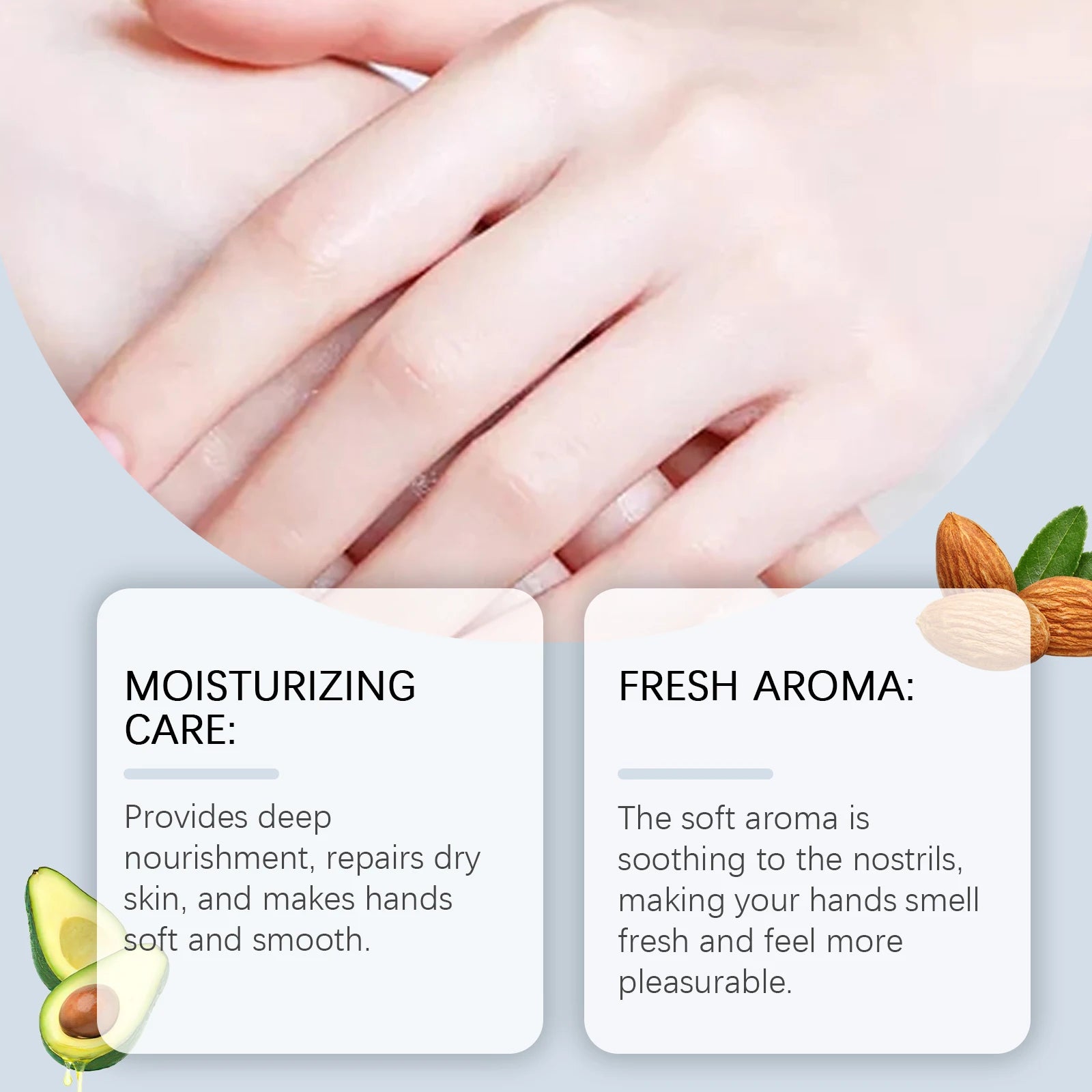 Shea Butter Hand Lotion Moisturizing Nourishing Fade Fine Lines Soft Smooth Skin Non Greasy Fast Absorbing for Dry Cracked Hands Qme