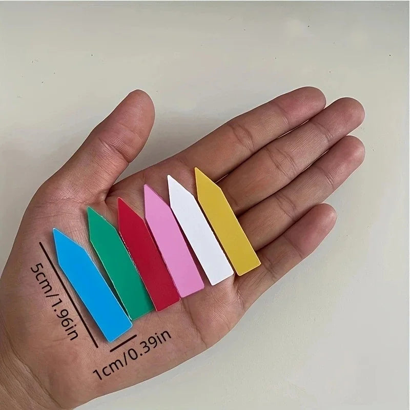 Reusable Waterproof Plant Markers Plastic Plant Stakes Multicolor Write-on Tags Potted Plants Vegetable Seedlings Flower Labels Qme