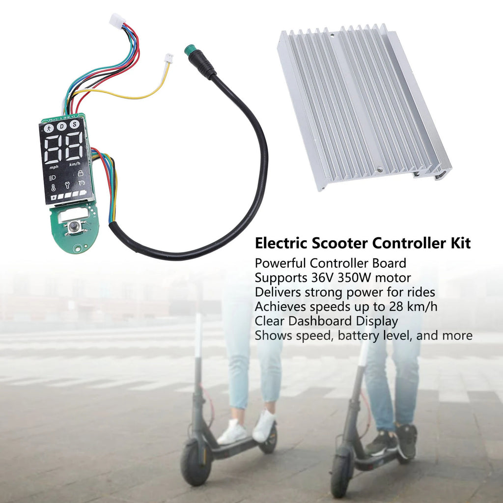 Electric Scooter Controller Kit Compatible 36V350W Repair Parts Accessories Electric Scooter Dashboard and Controller for MI4 Qme