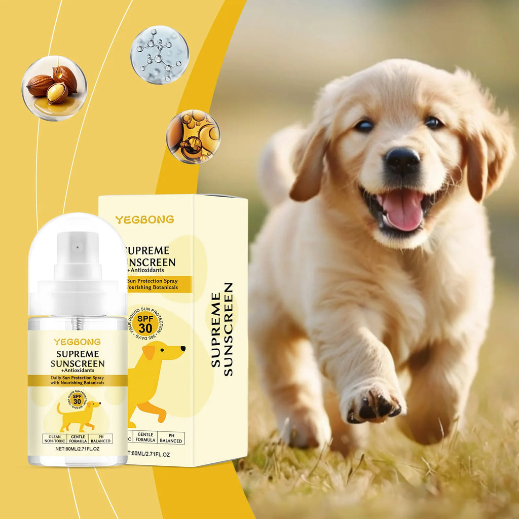 Dog Sunscreen Spray Enhance Skin Resistance Prevent UV Damage Waterproof Non-irritating Gentle Formula Sunscreen Care Pet Spray Qme Default Title