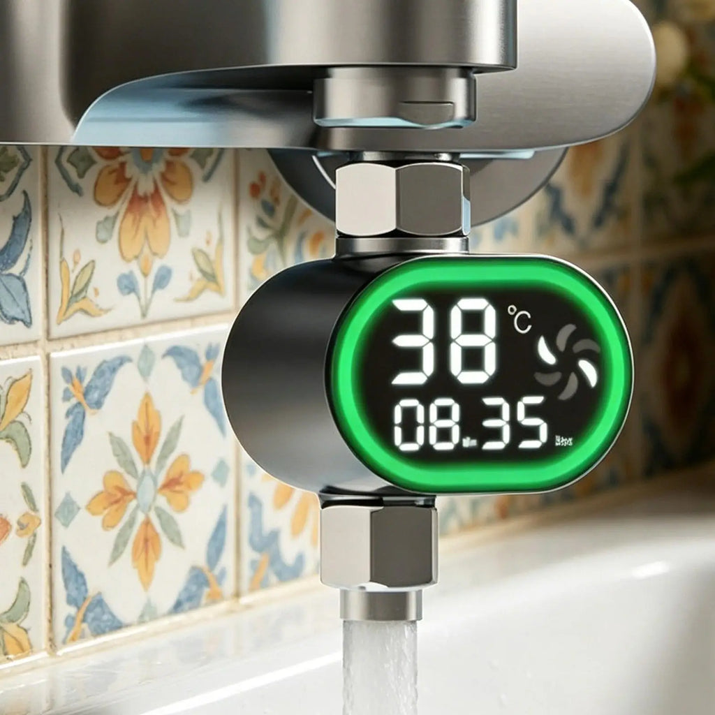 NEW Shower Temperature Monitor Precision LED Digital Display Digital Water Temperature Monitor For Bathroom Kitchen Hotel Gym Qme