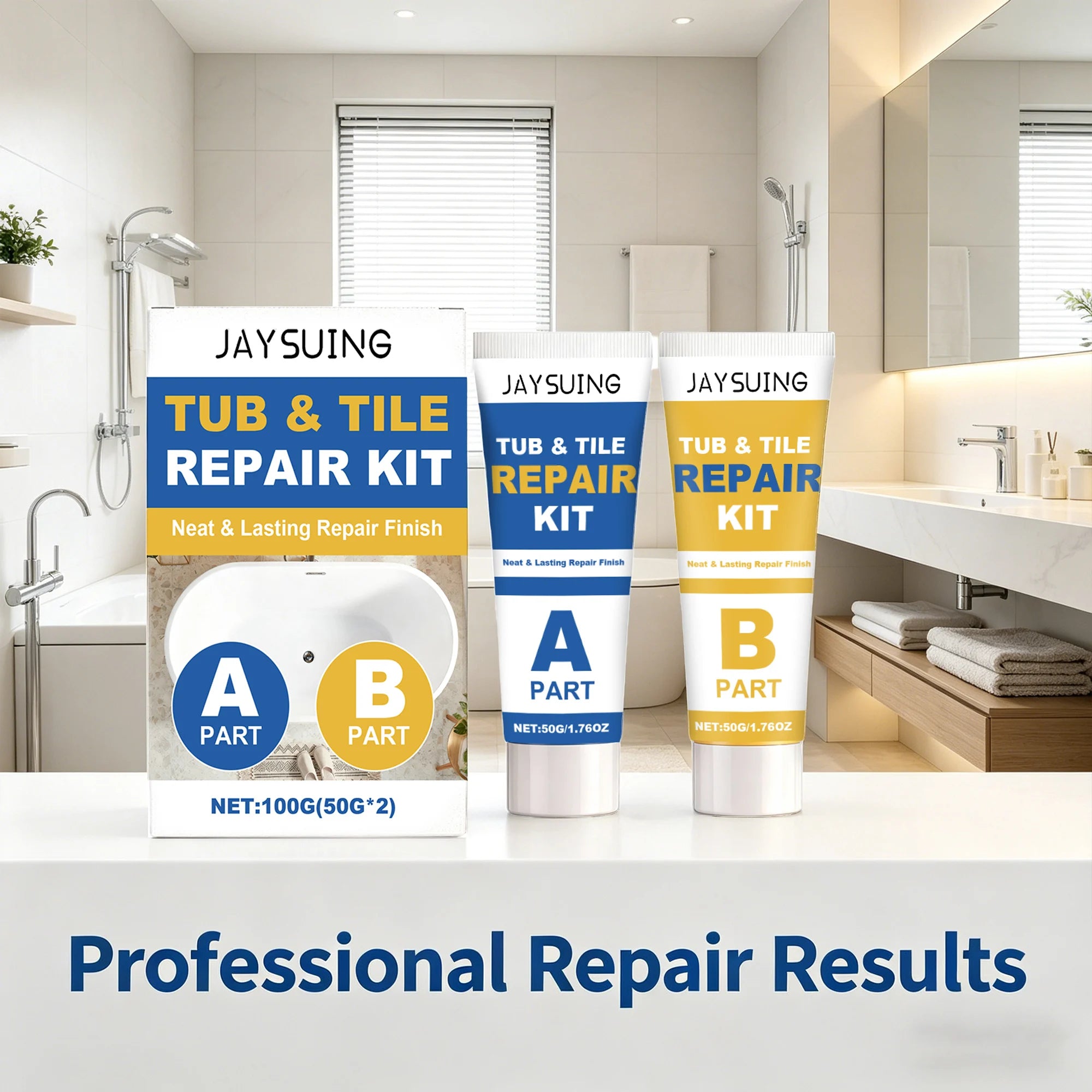 Tub & Tile Repair Kit Repair Damaged Tile Bathtub Fill Cracks Waterproof Stain-Resistant Ceramic Marble Crack Filler Sealing Set Qme