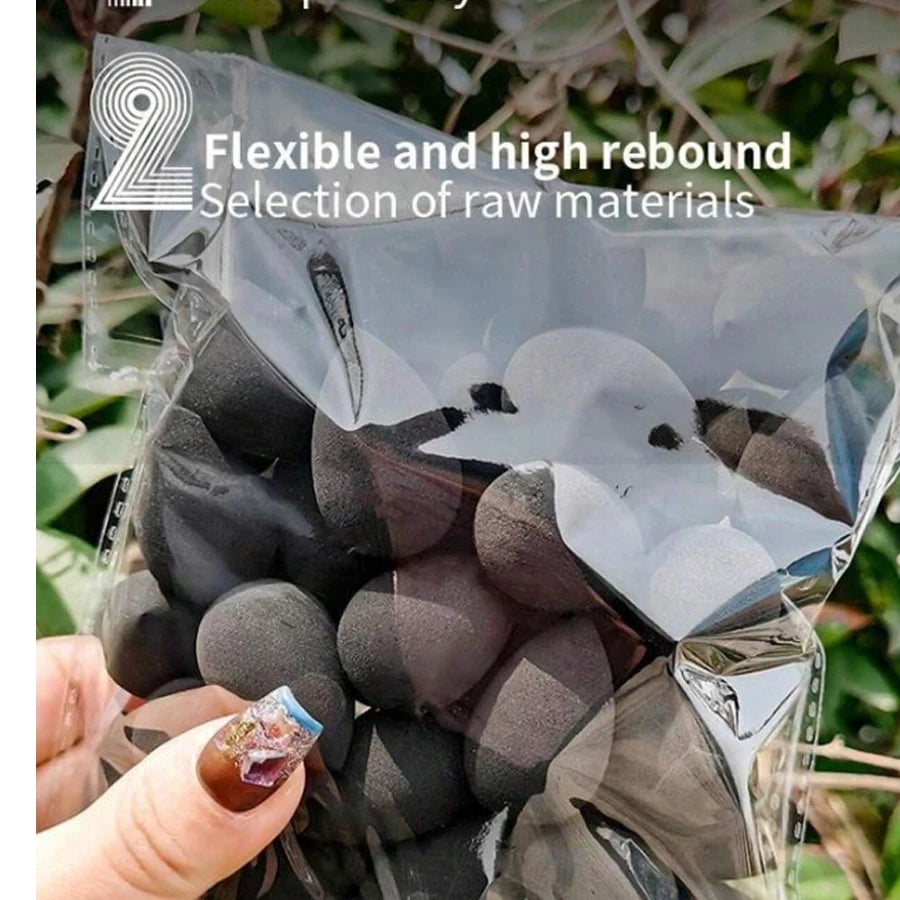 Mini Finger Puff Beauty Cosmetic Foundation Sponge Makeup Blender Qme black