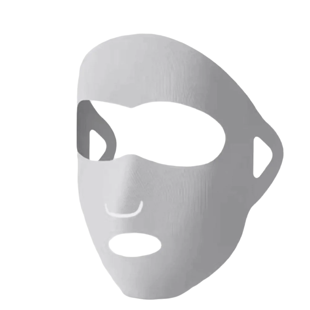 Open Nose Breathable Kids Full Face Mask Mouth Ear-mounted Sport Jaw Qme Light Grey Full