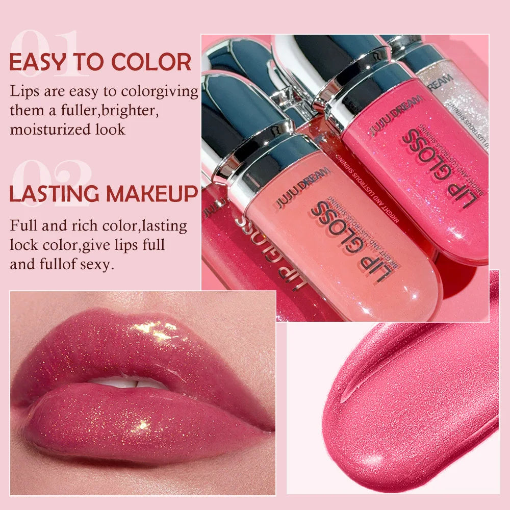 JUJU DREAM Moisturizing Mirror Lip Gloss Watery Glassy Glaze Long Qme