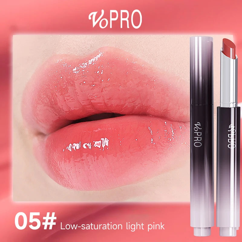 Moisturizing Water Light Lipstick,Mirror Gloss Jelly Gel Lip Gloss,Long-Lasting,Waterproof,Lightweight,Nourishing & Hydrating Qme 05