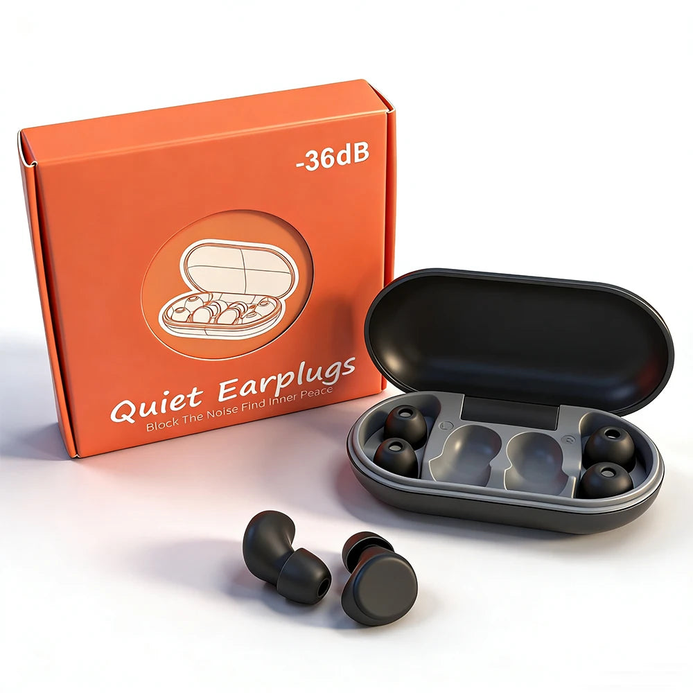 Sleep Earplugs 36dB Noise Cancelling Adjustable Air Pressure Qme