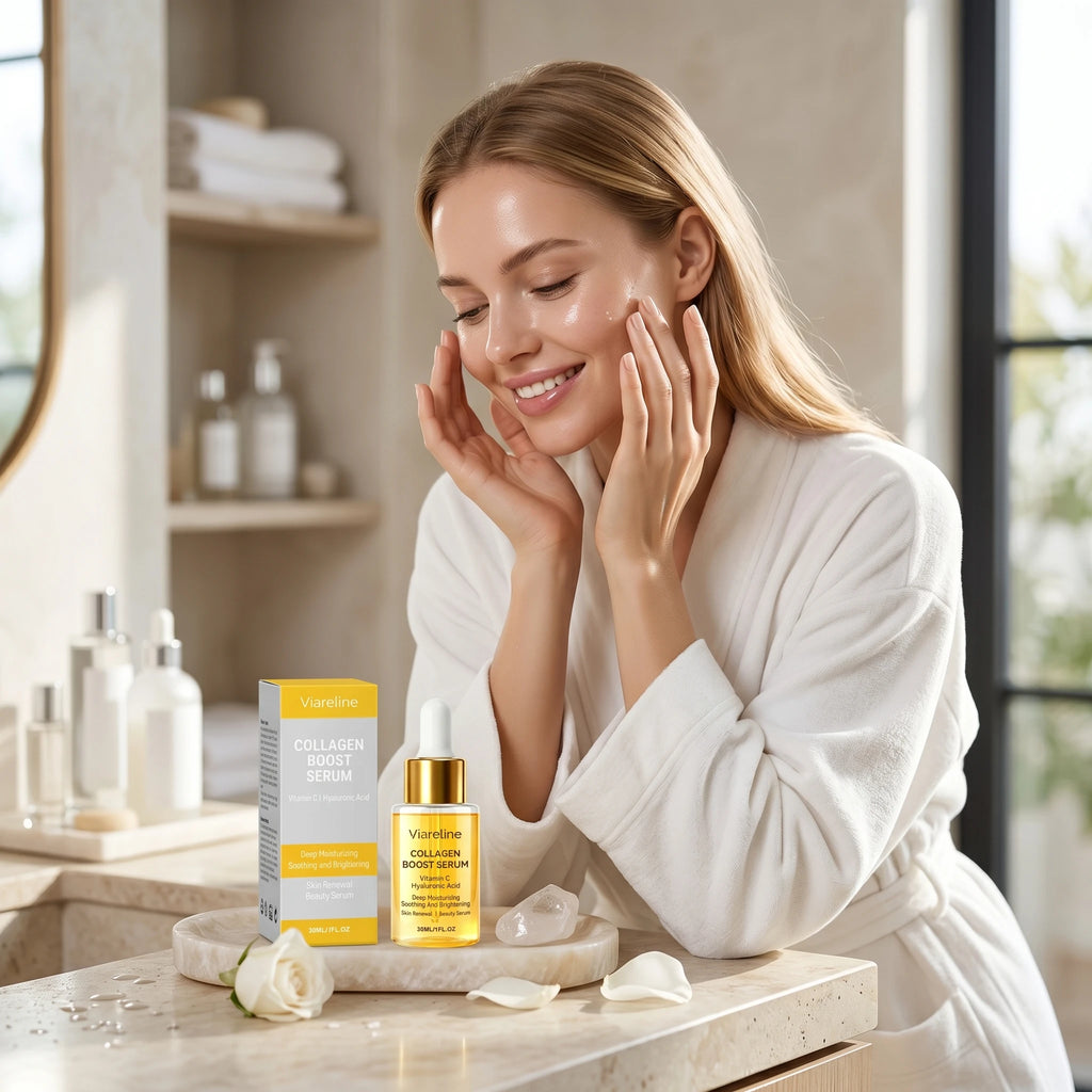 Viareline Collagen Boost Serum Wrinkle Removal Brightening Facial Qme