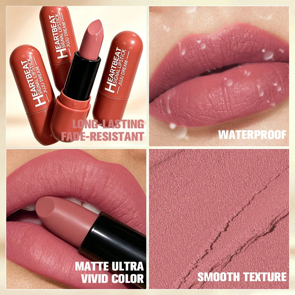 Soft Velvet Matte Lipstick Waterproof Lip Tint Rich Payoff Long Qme