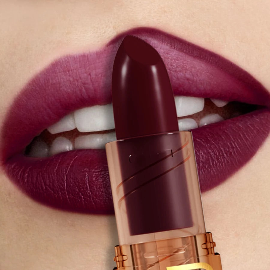 Nude Velvet Matte Lipstick Waterproof Long Lasting Red Lip Liner Qme