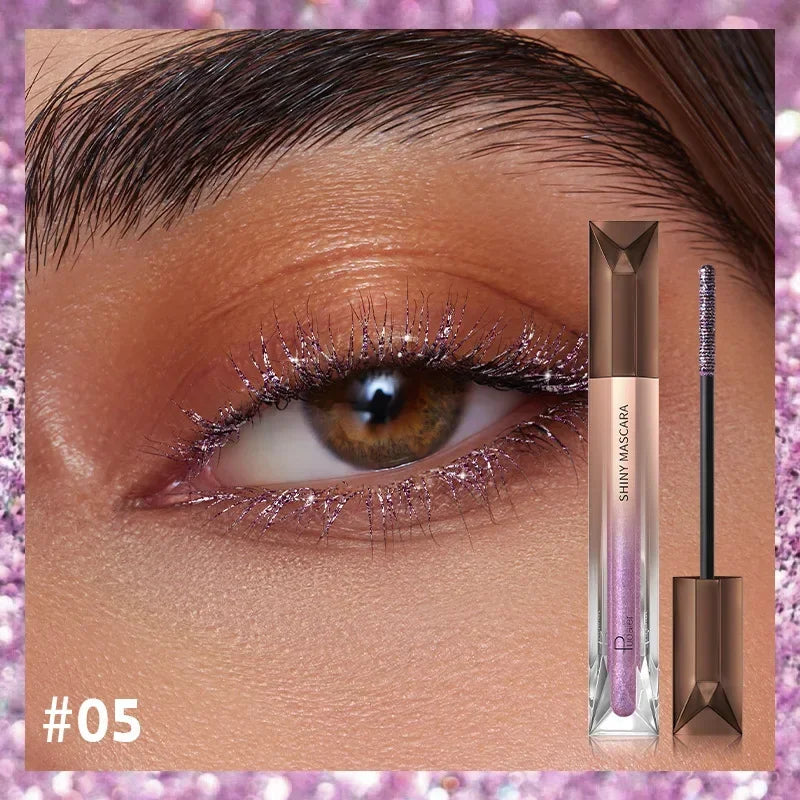Eyelash Eyebrow Glitter Mascara Brush Lengthing Eye Lash Colored Blue Pink Gold Mascara Eyelashes Curling Extension Makeup Qme 05