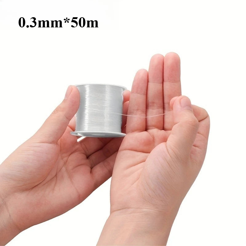Single filament fishing line - used for hanging balloons, handicrafts, decorations and sewing beads Qme