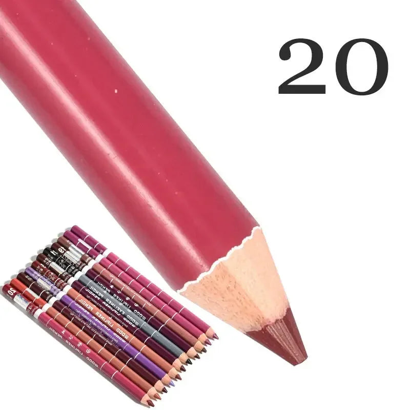 28Color Antifouling Lip Liner Professional Lipstick Pen Precise